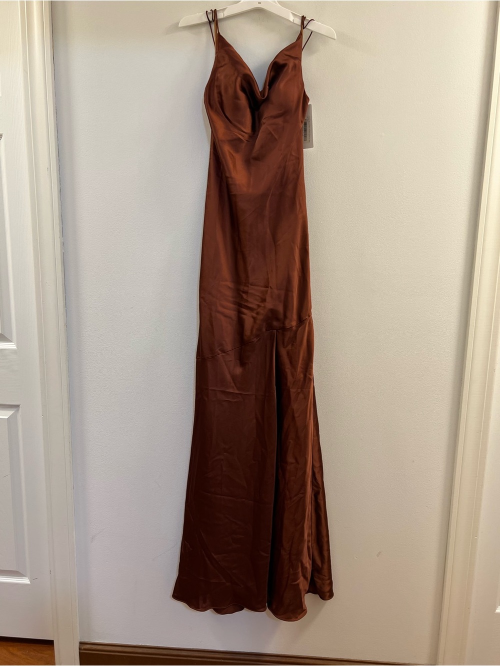Revelry Satin Kimora in Terracota
Rust Dress - Picture 7 of 16
